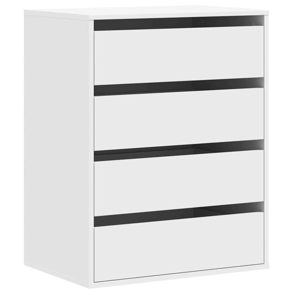Cassettiera Bianca 60x41x76 cm in Legno Multistrato