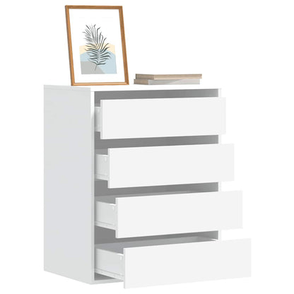 Cassettiera Bianca 60x41x76 cm in Legno Multistrato