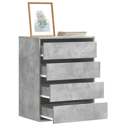 Cassettiera Angolo Grigio Cemento 60x41x76cm Legno Multistrato