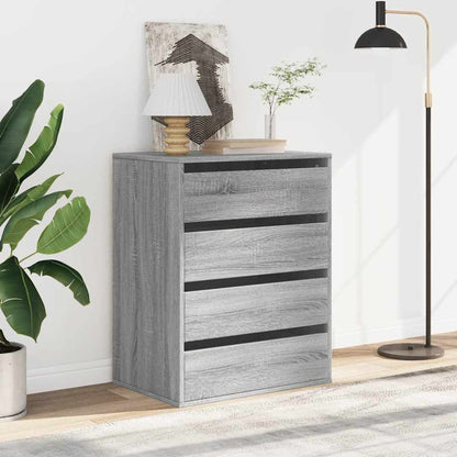 Cassettiera Angolare Grigio Sonoma 60x41x76cm Legno Multistrato