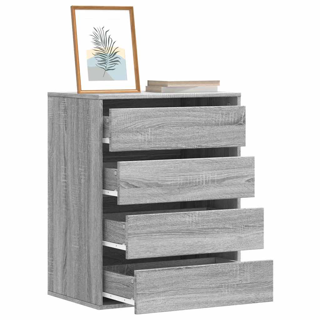 Cassettiera Angolare Grigio Sonoma 60x41x76cm Legno Multistrato