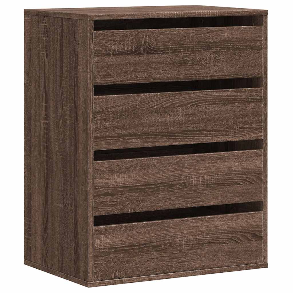 Cassettiera Angolo Rovere Marrone 60x41x76cm Legno Multistrato