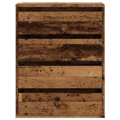 Cassettiera Angolare Legno Antico 60x41x76 cm Legno Multistrato
