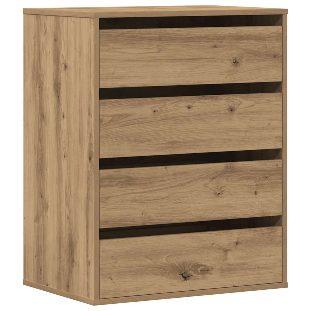 Cassettiera Angolare Rovere Artigianale 60x41x76cm Multistrato
