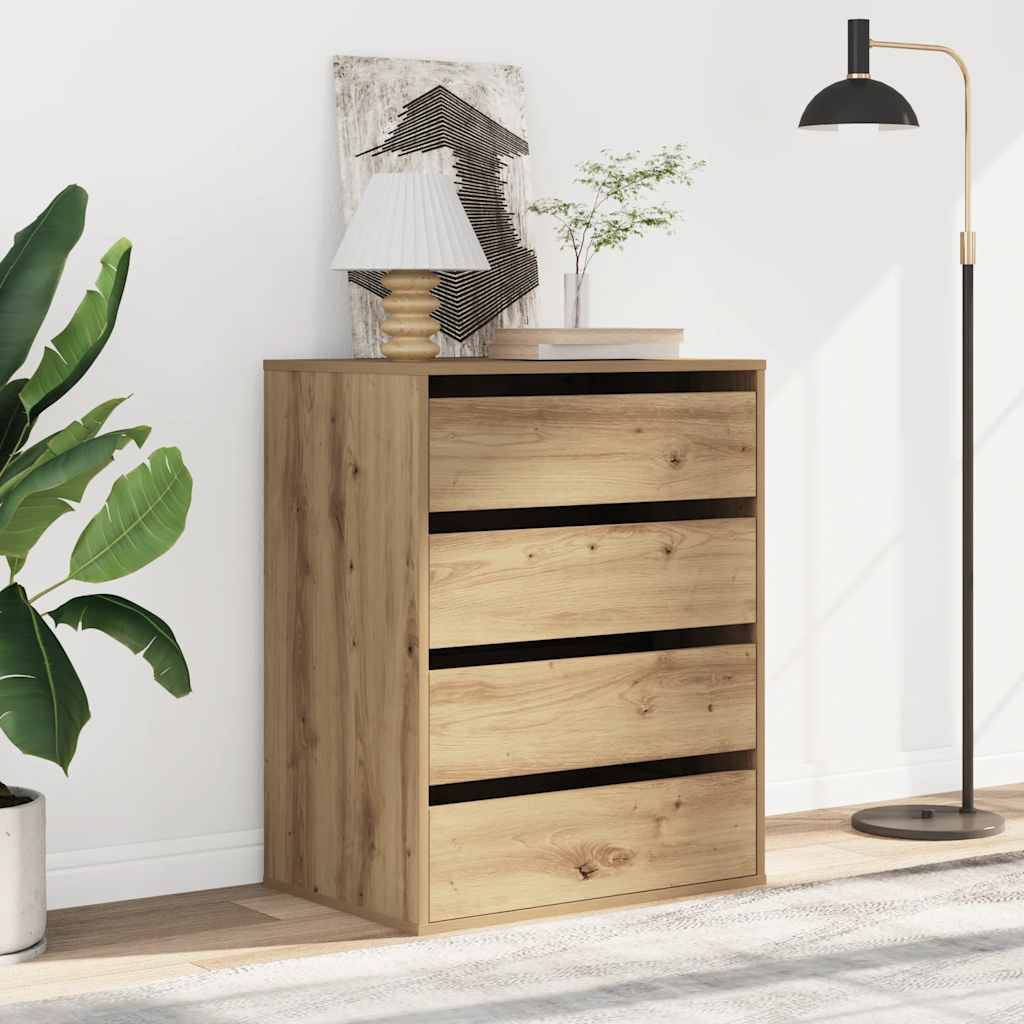 Cassettiera Angolare Rovere Artigianale 60x41x76cm Multistrato