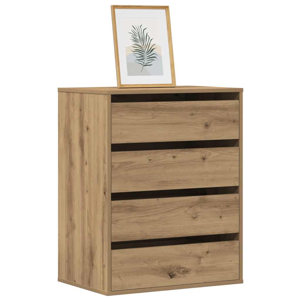 Cassettiera Angolare Rovere Artigianale 60x41x76cm Multistrato