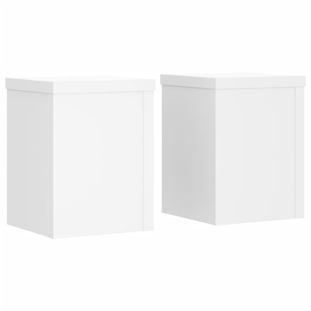 Supporti per Piante 2 pz Bianchi 15x15x20 cm Legno Multistrato