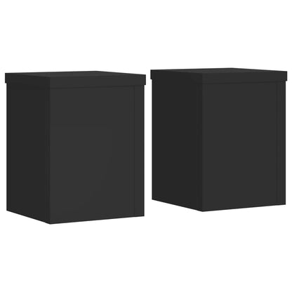 Supporti per Piante 2 pz Neri 15x15x20 cm Legno Multistrato