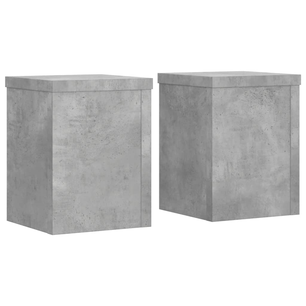 Supporti per Piante 2 pz Grigio 15x15x20 cm Legno Multistrato