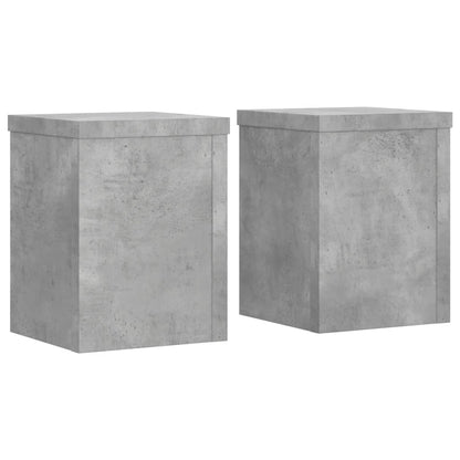 Supporti per Piante 2 pz Grigio 15x15x20 cm Legno Multistrato