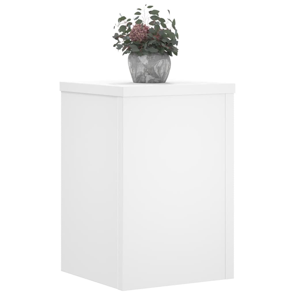 Supporti per Piante 2 pz Bianchi 20x20x30 cm Legno Multistrato