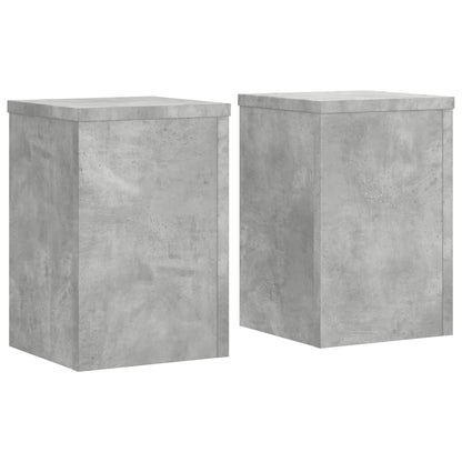 Supporti per Piante 2 pz Grigio 20x20x30 cm Legno Multistrato