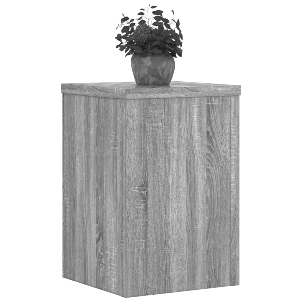 Supporti per Piante 2 pz Grigio 20x20x30 cm in Multistrato