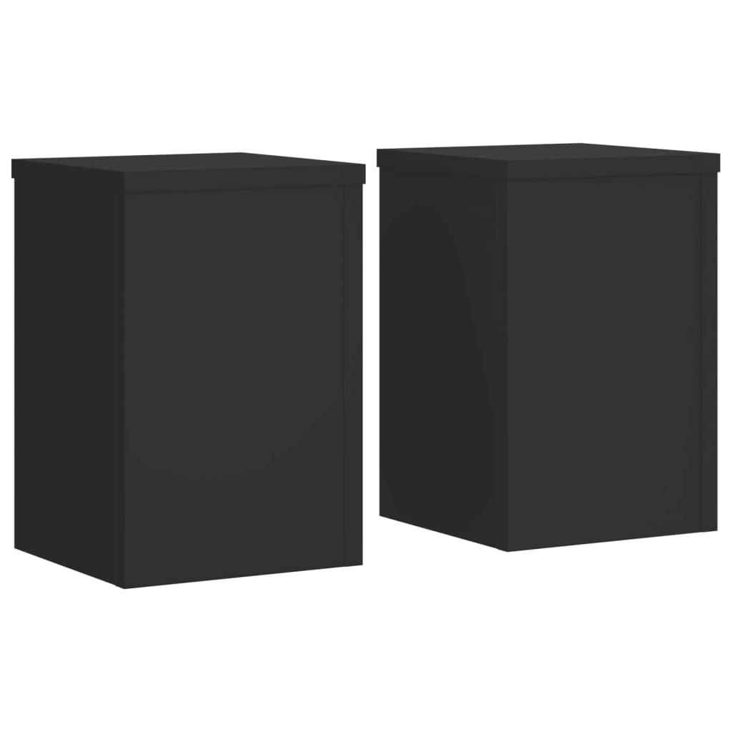 Supporti per Piante 2 pz Neri 25x25x35 cm Legno Multistrato