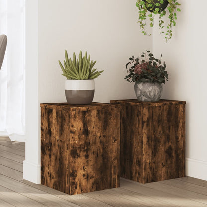 Supporti per Piante 2 pz Rovere 25x25x35 cm Legno Multistrato