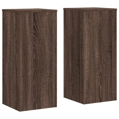 Supporti per Piante 2 pz Marrone 30x30x70 cm Legno Multistrato