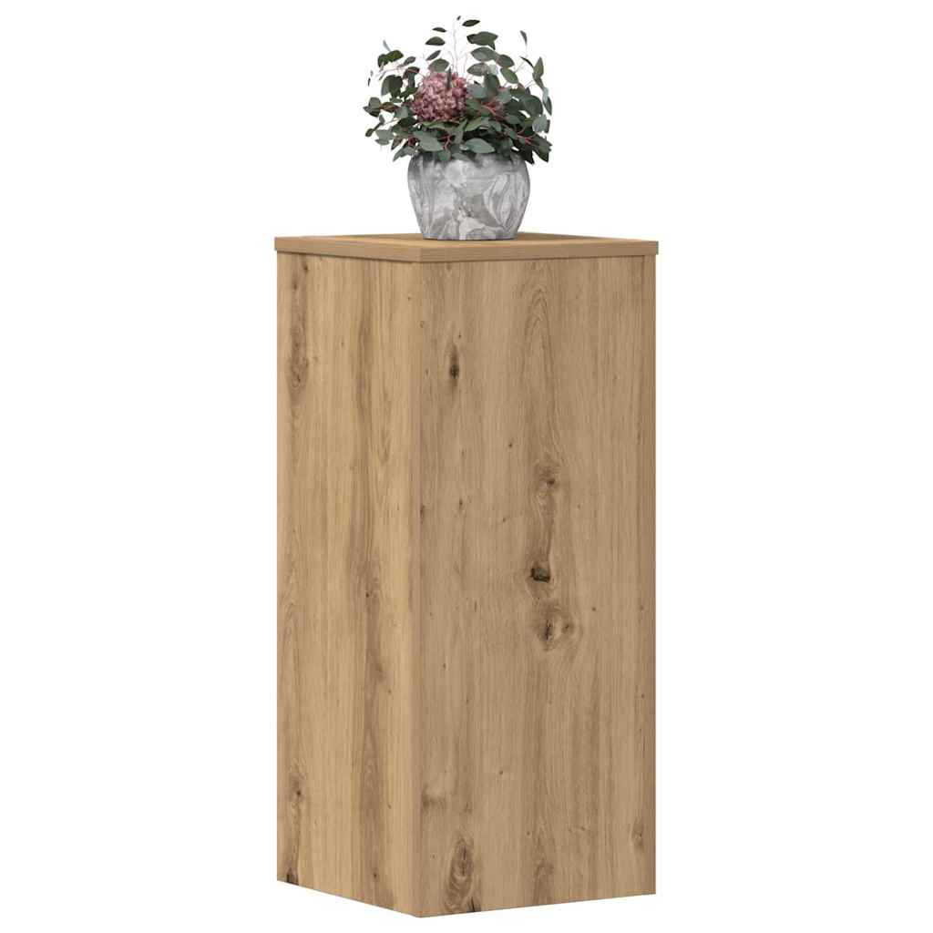 Supporti per Piante 2 pz Rovere 30x30x70 cm in Multistrato