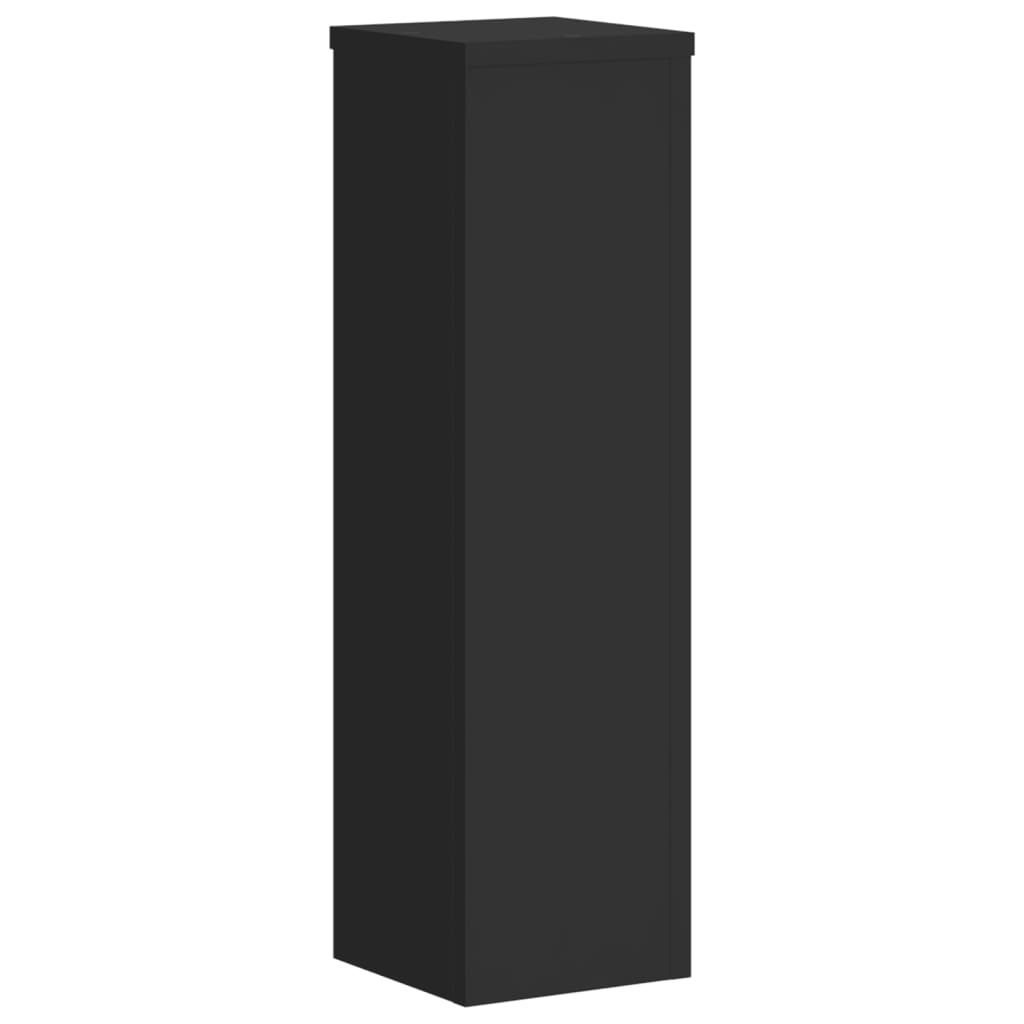 Supporti per Piante 2 pz Neri 17x17x60 cm Legno Multistrato