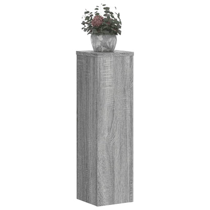 Supporti per Piante 2 pz Grigio 17x17x60 cm in Multistrato