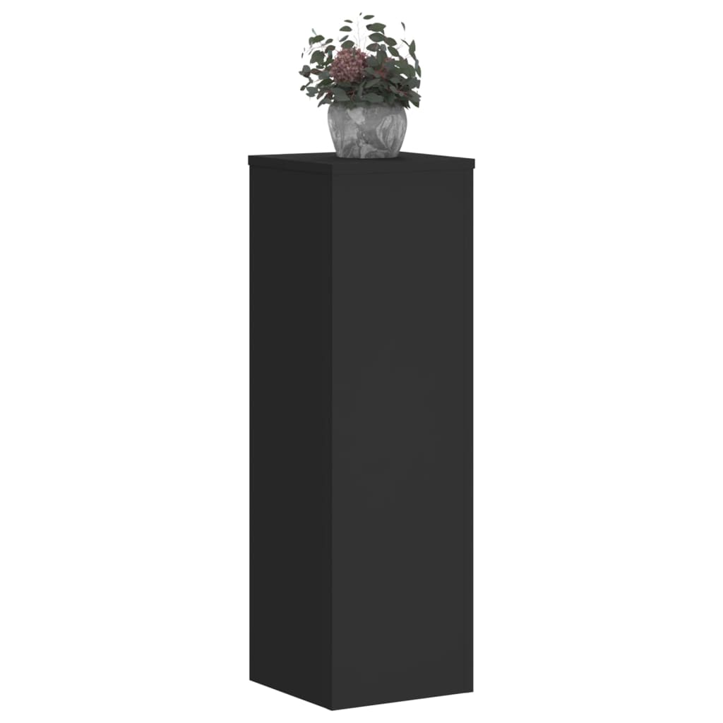 Supporti per Piante 2 pz Neri 25x25x80 cm Legno Multistrato