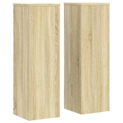 Supporti per Piante 2 pz Rovere 25x25x80 cm in Multistrato