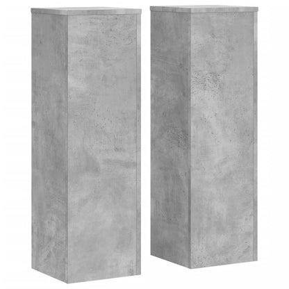 Supporti per Piante 2 pz Grigio 25x25x80 cm Legno Multistrato