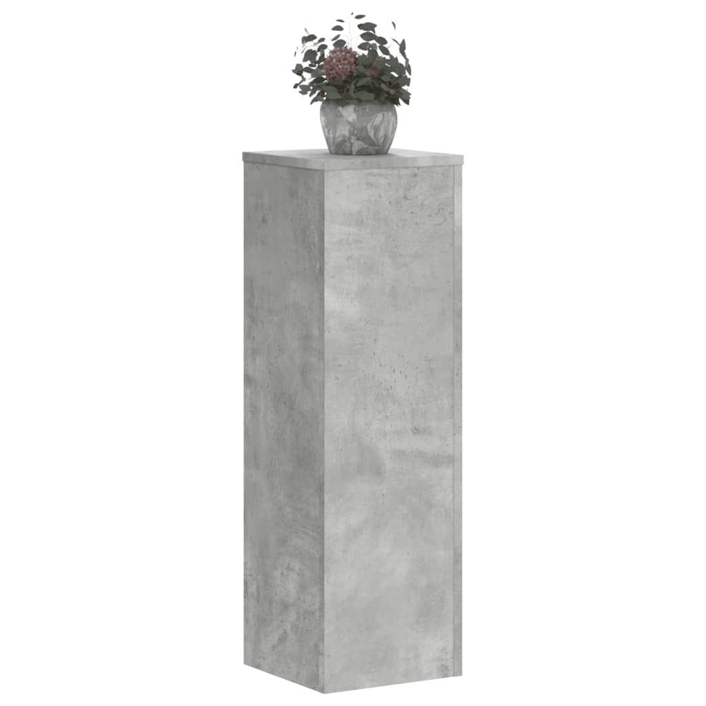 Supporti per Piante 2 pz Grigio 25x25x80 cm Legno Multistrato