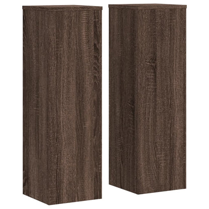 Supporti per Piante 2 pz Marrone 25x25x80 cm Legno Multistrato