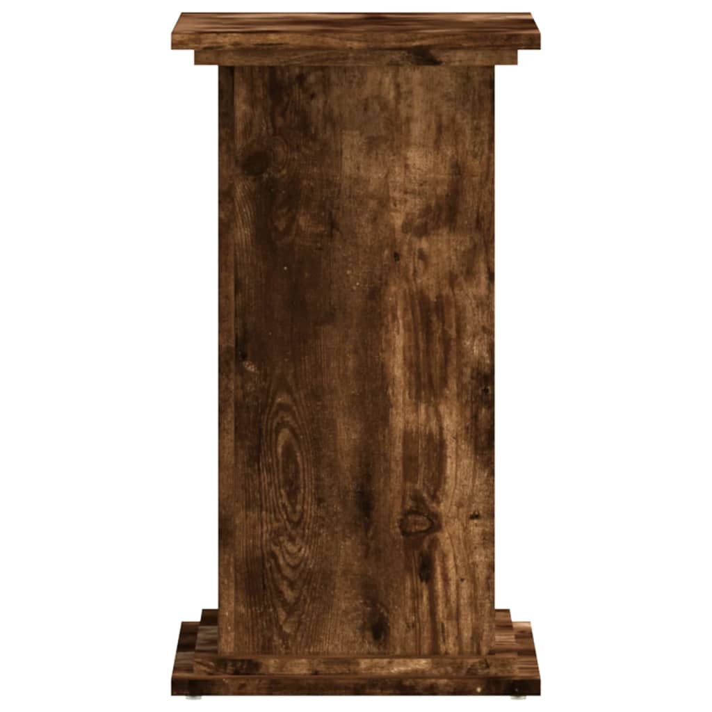 Supporto per Piante Rovere Fumo 33x33x60 cm Legno Multistrato