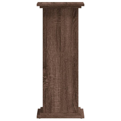 Supporto per Piante Rovere Marrone 33x33x80cm Legno Multistrato