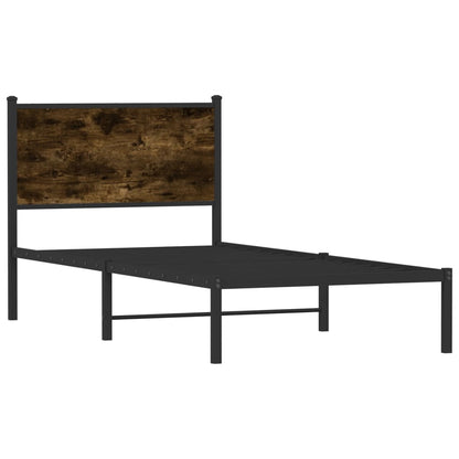 Giroletto senza Materaso in Metallo Rovere Fumo 90x200 cm