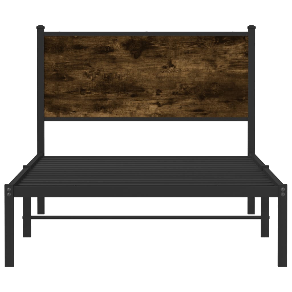 Giroletto senza Materaso in Metallo Rovere Fumo 100x190 cm