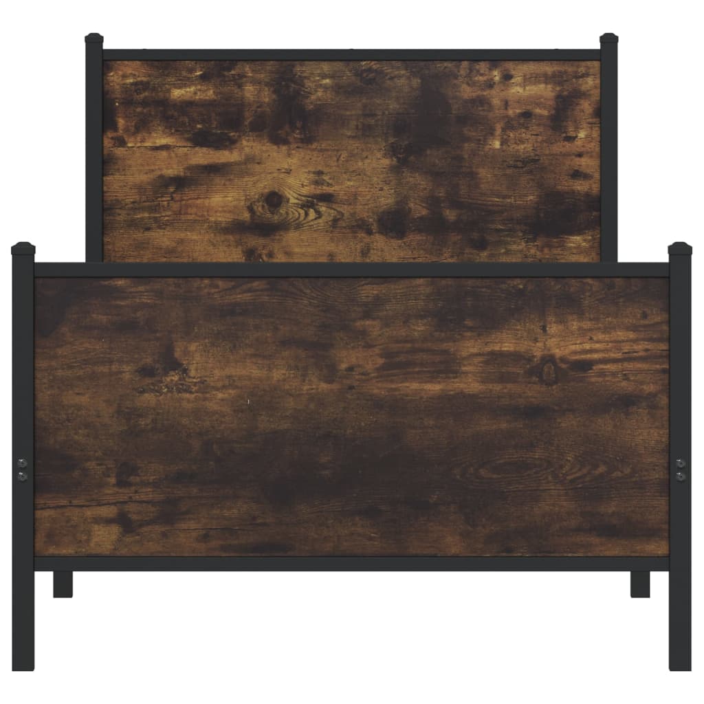 Giroletto senza Materaso in Metallo Rovere Fumo 90x190 cm