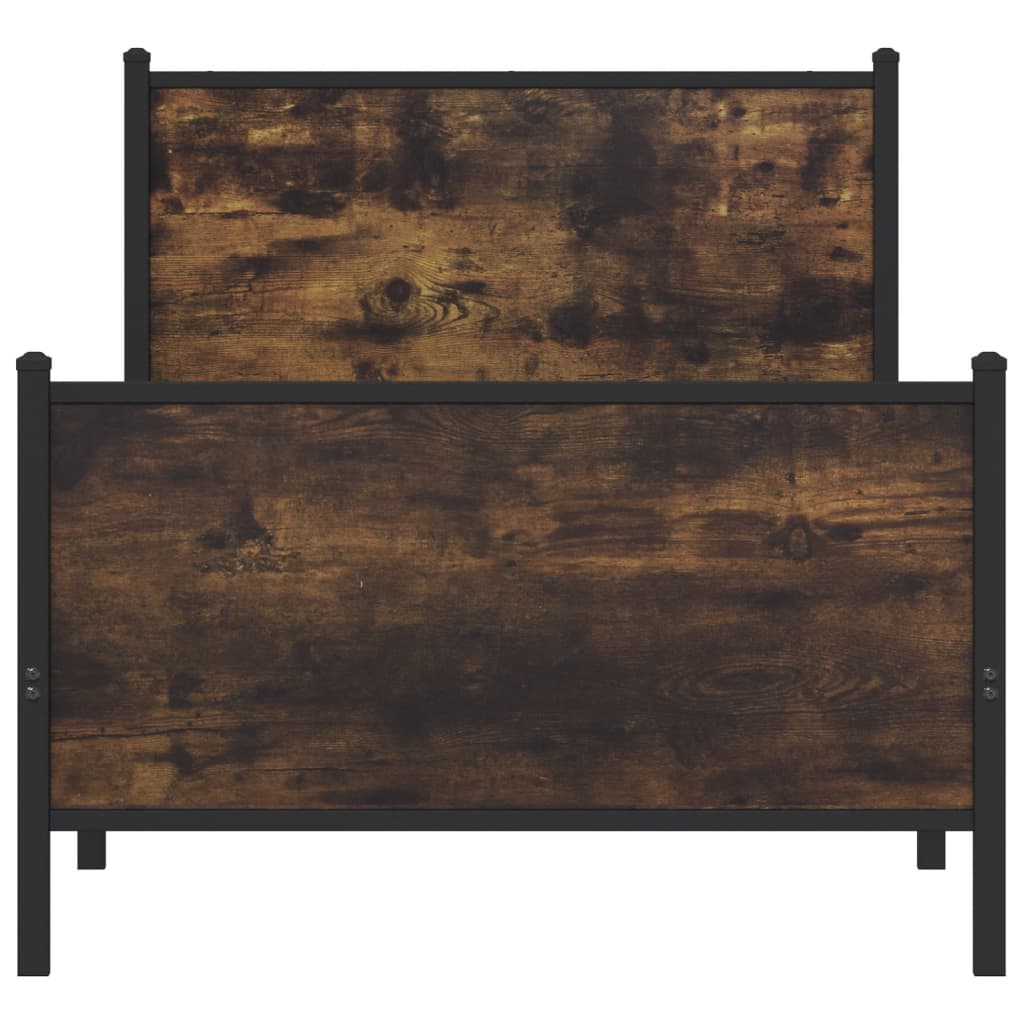 Giroletto senza Materaso in Metallo Rovere Fumo 90x200 cm