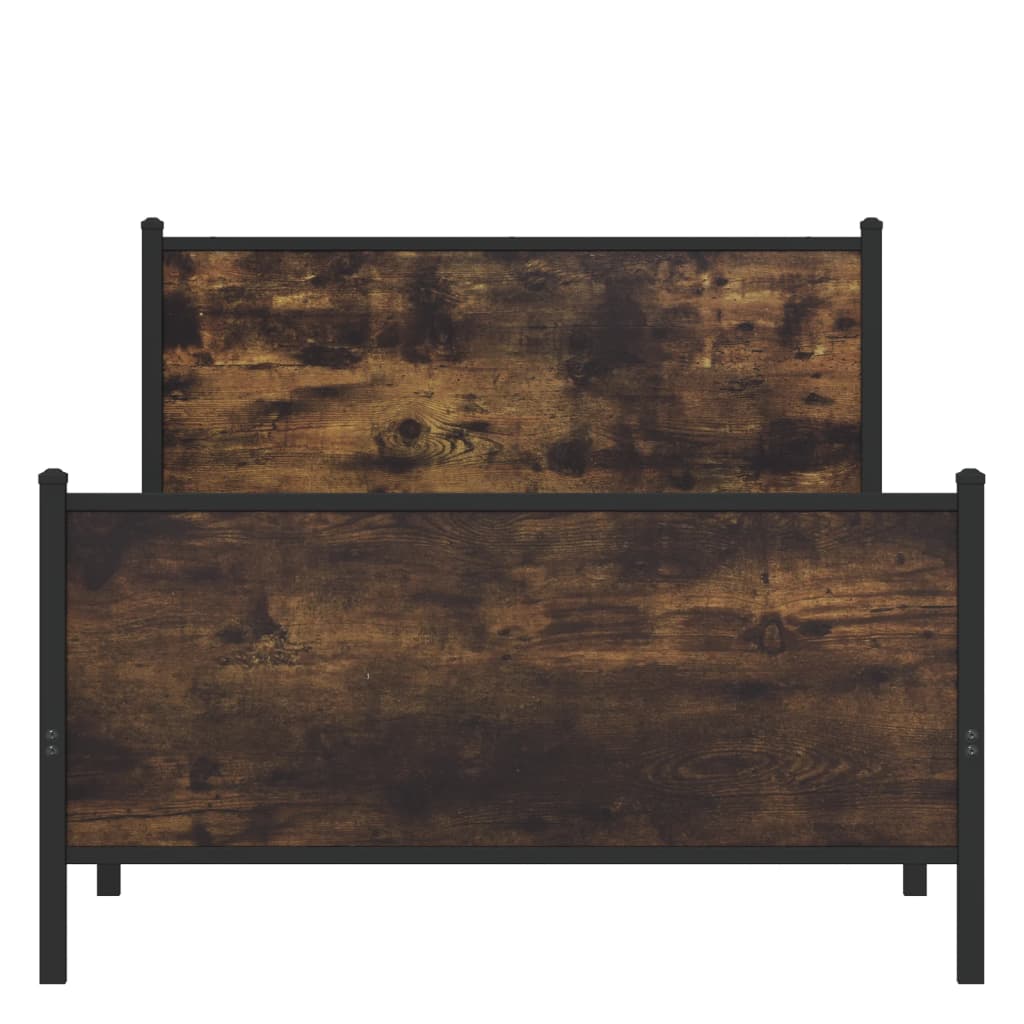 Giroletto senza Materaso in Metallo Rovere Fumo 107x203 cm