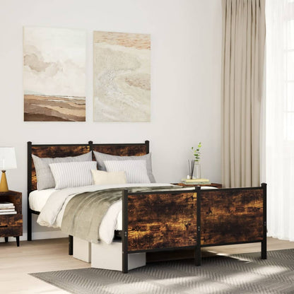 Giroletto senza Materaso in Metallo Rovere Fumo 120x200 cm