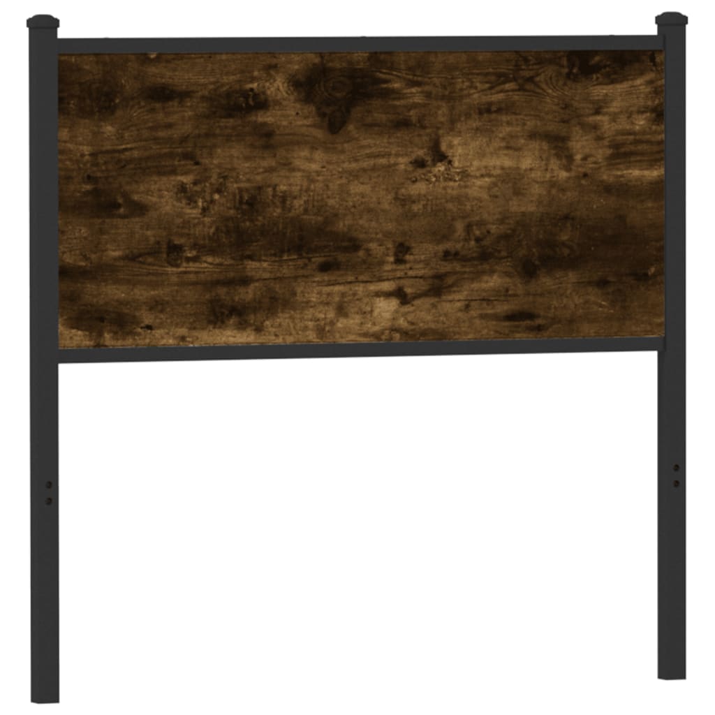 Testiera di Ricambio Rovere Fumo 90 cm in Legno Multistrato e Acciaio