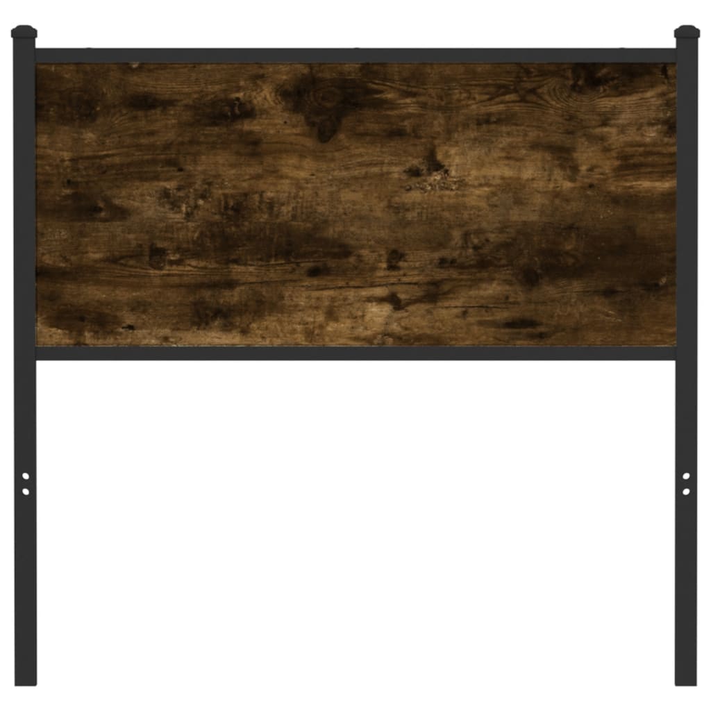 Testiera di Ricambio Rovere Fumo 90 cm in Legno Multistrato e Acciaio
