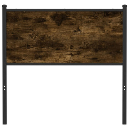 Testiera di Ricambio Rovere Fumo 90 cm in Legno Multistrato e Acciaio