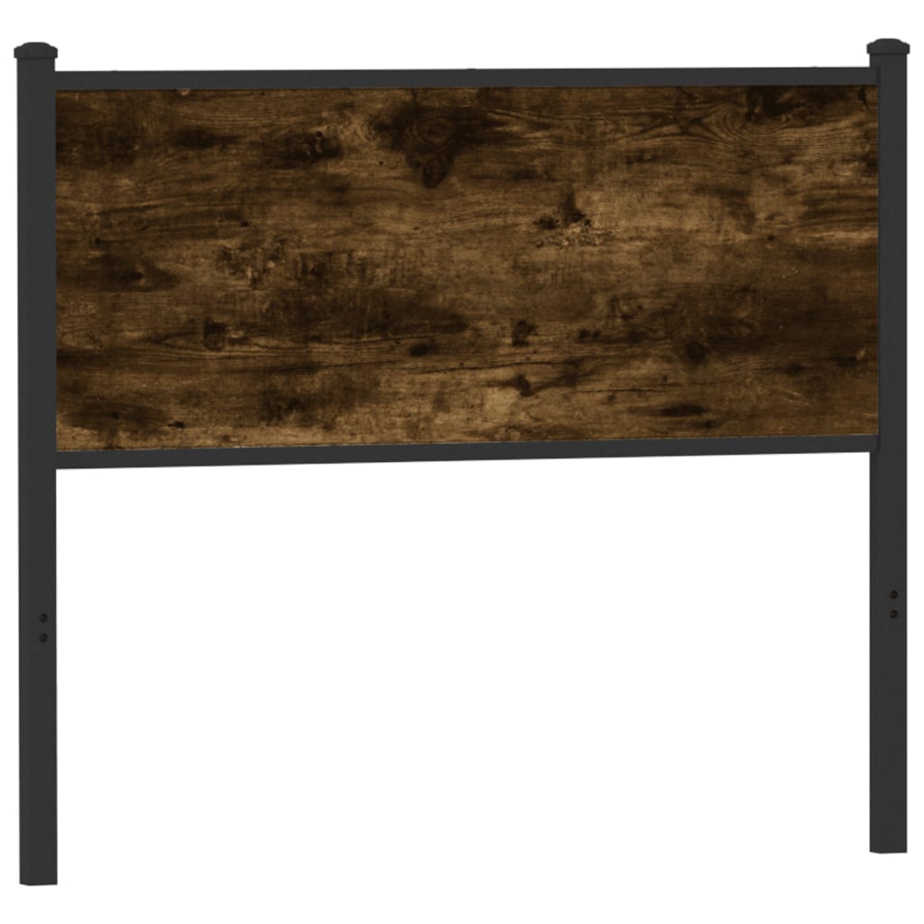 Testiera di Ricambio Rovere Fumo 100 cm in Legno Multistrato e Acciaio