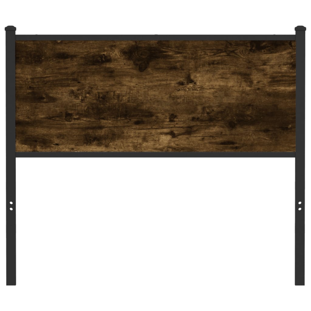 Testiera di Ricambio Rovere Fumo 100 cm in Legno Multistrato e Acciaio