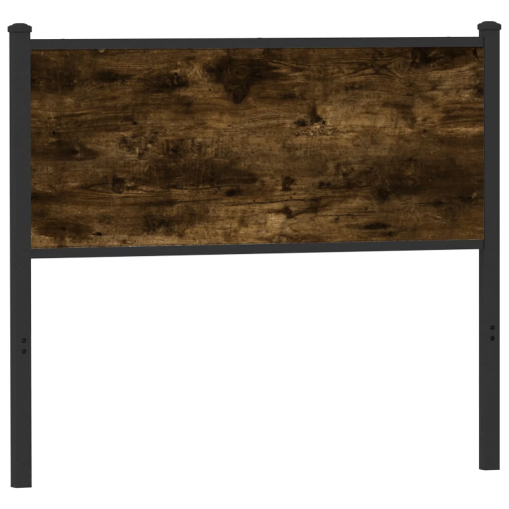 Testiera di Ricambio Rovere Fumo 107 cm in Legno Multistrato e Acciaio
