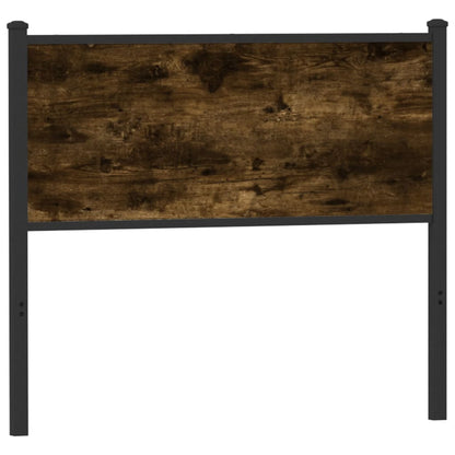 Testiera di Ricambio Rovere Fumo 107 cm in Legno Multistrato e Acciaio