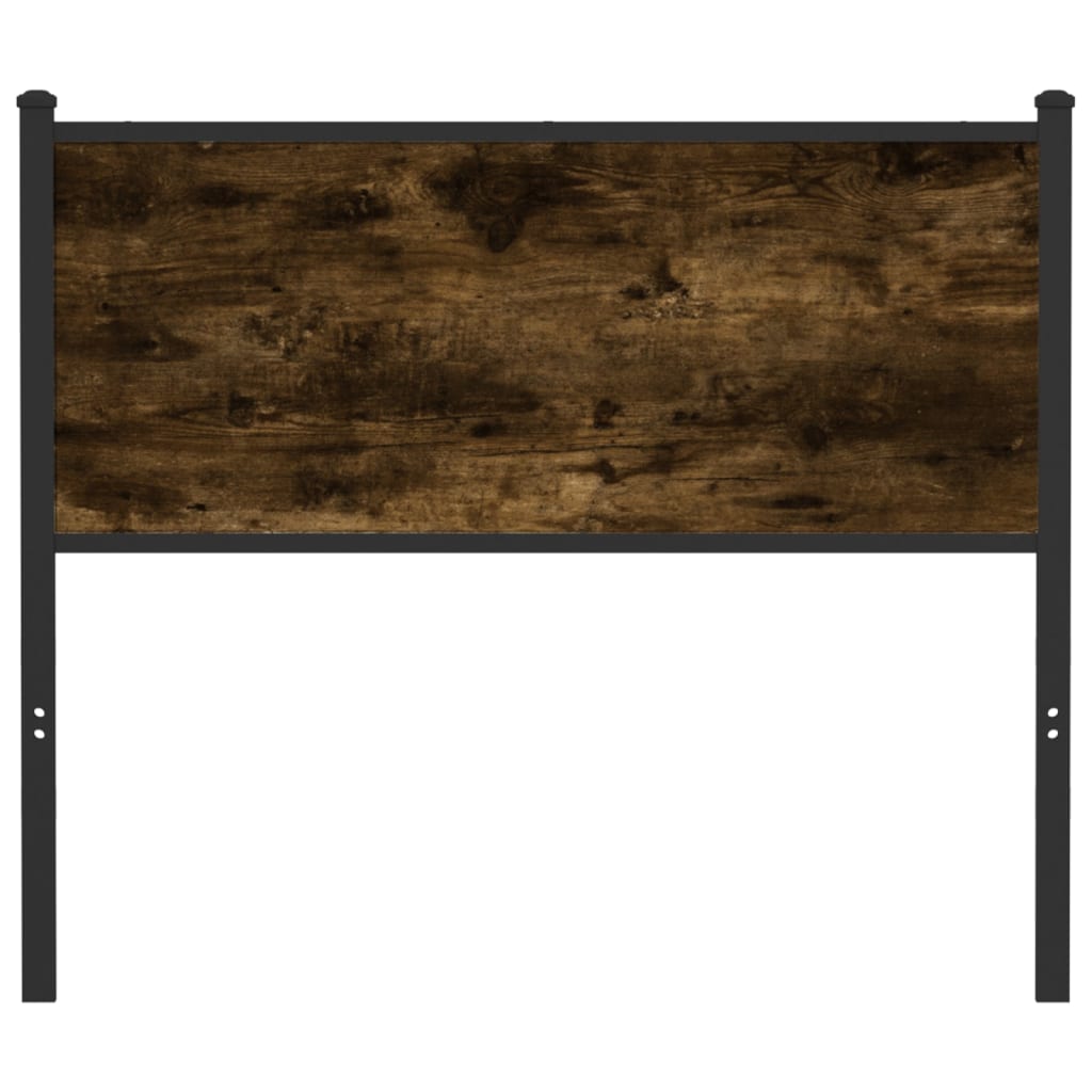 Testiera di Ricambio Rovere Fumo 107 cm in Legno Multistrato e Acciaio