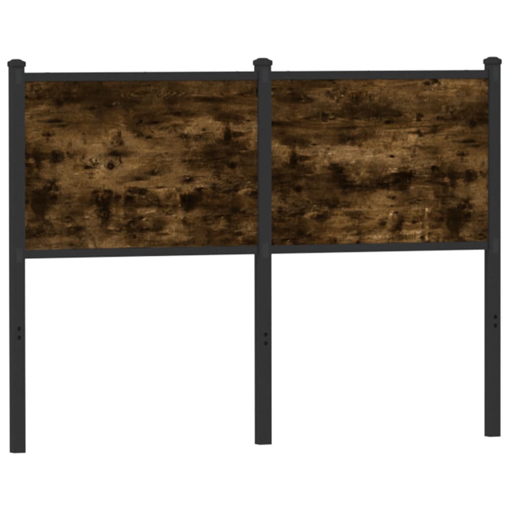 Testiera di Ricambio Rovere Fumo 120 cm in Legno Multistrato e Acciaio