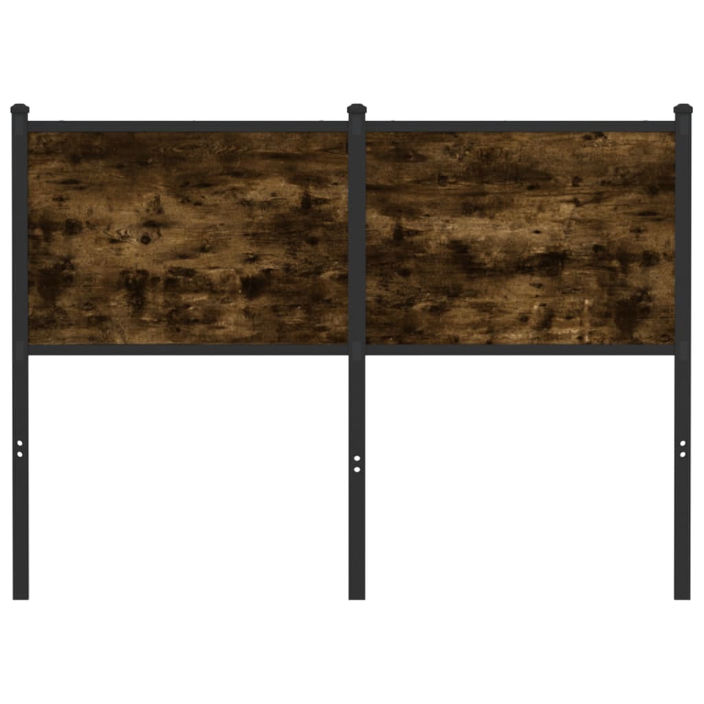 Testiera di Ricambio Rovere Fumo 120 cm in Legno Multistrato e Acciaio