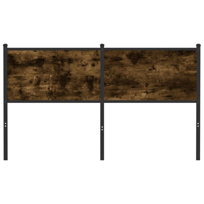 Testiera di Ricambio Rovere Fumo 140 cm in Legno Multistrato e Acciaio