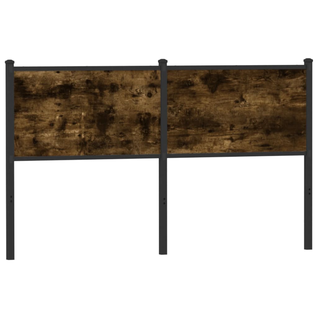 Testiera Rovere Fumo 150 cm in Legno Multistrato e Acciaio
