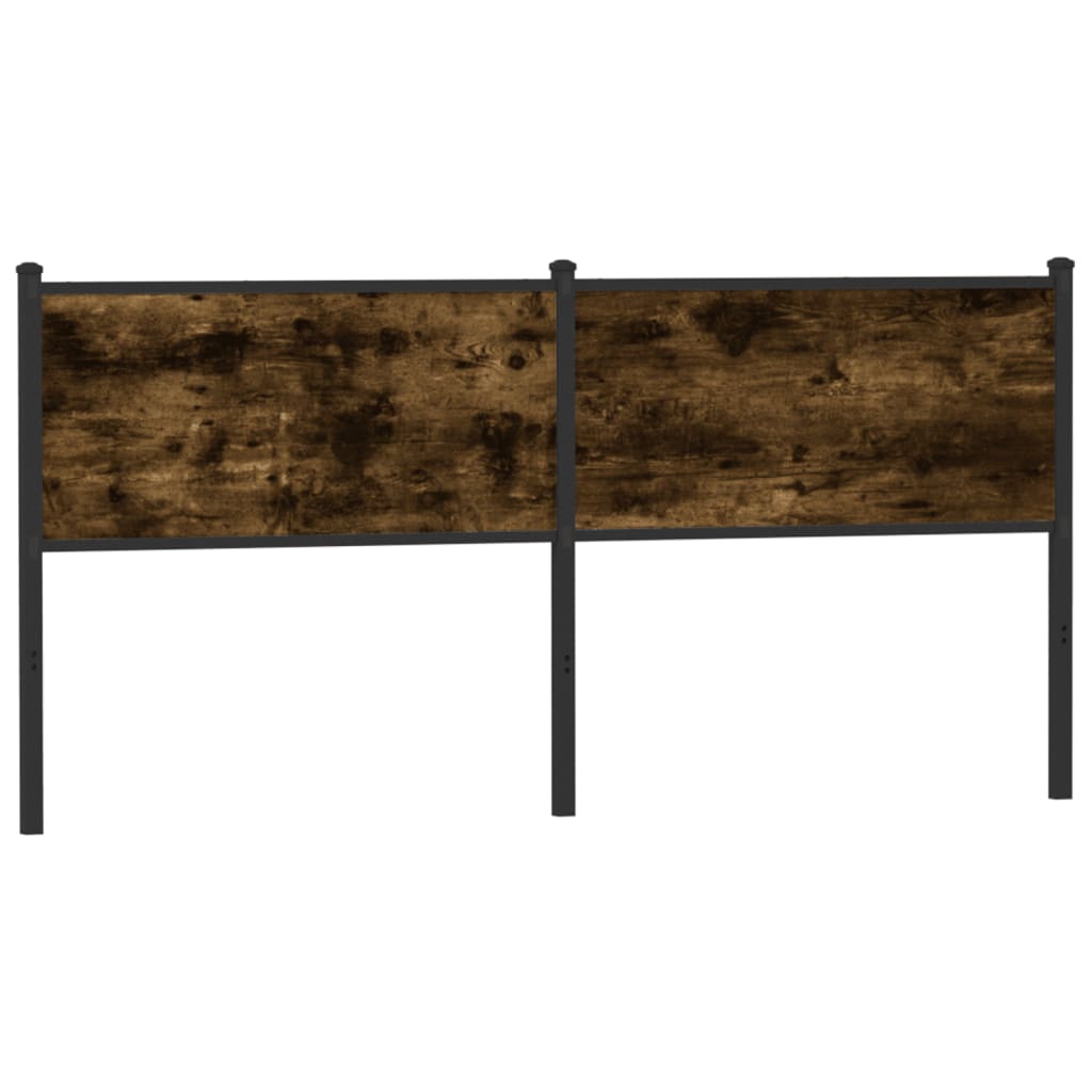 Testiera Rovere Fumo 160 cm in Legno Multistrato e Acciaio