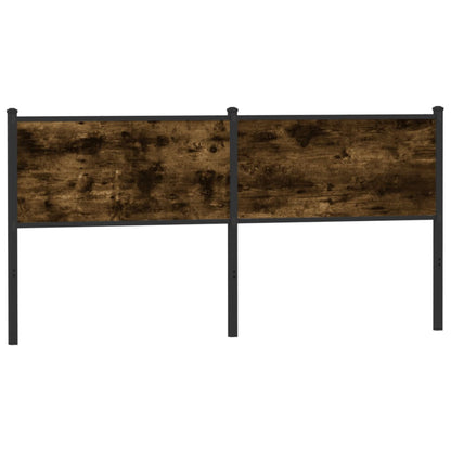 Testiera Rovere Fumo 160 cm in Legno Multistrato e Acciaio